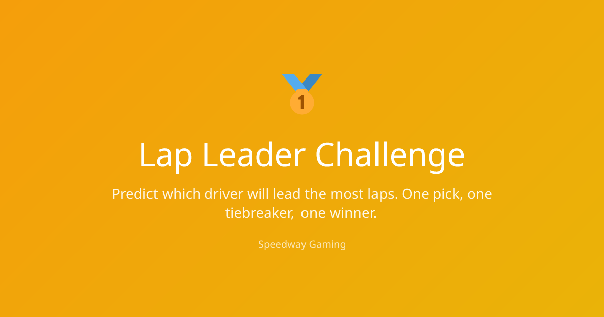 Lap Leader Challenge | Speedway Gaming | Speedway Gaming